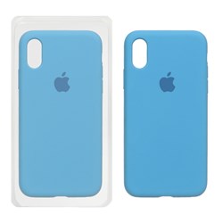 قاب سیلیکونی پاک کنی اورجینال Apple iPhone X / iPhone XS - آبی (پک اصلی)