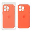 قاب سیلیکونی پاک کنی محافظ لنزدار اورجینال Apple iPhone 13 Pro - نارنجی (پک اصلی)