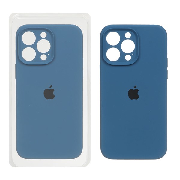 قاب سیلیکونی پاک کنی محافظ لنزدار اورجینال Apple iPhone 14 Pro Max - آبی اقیانوسی (پک اصلی)