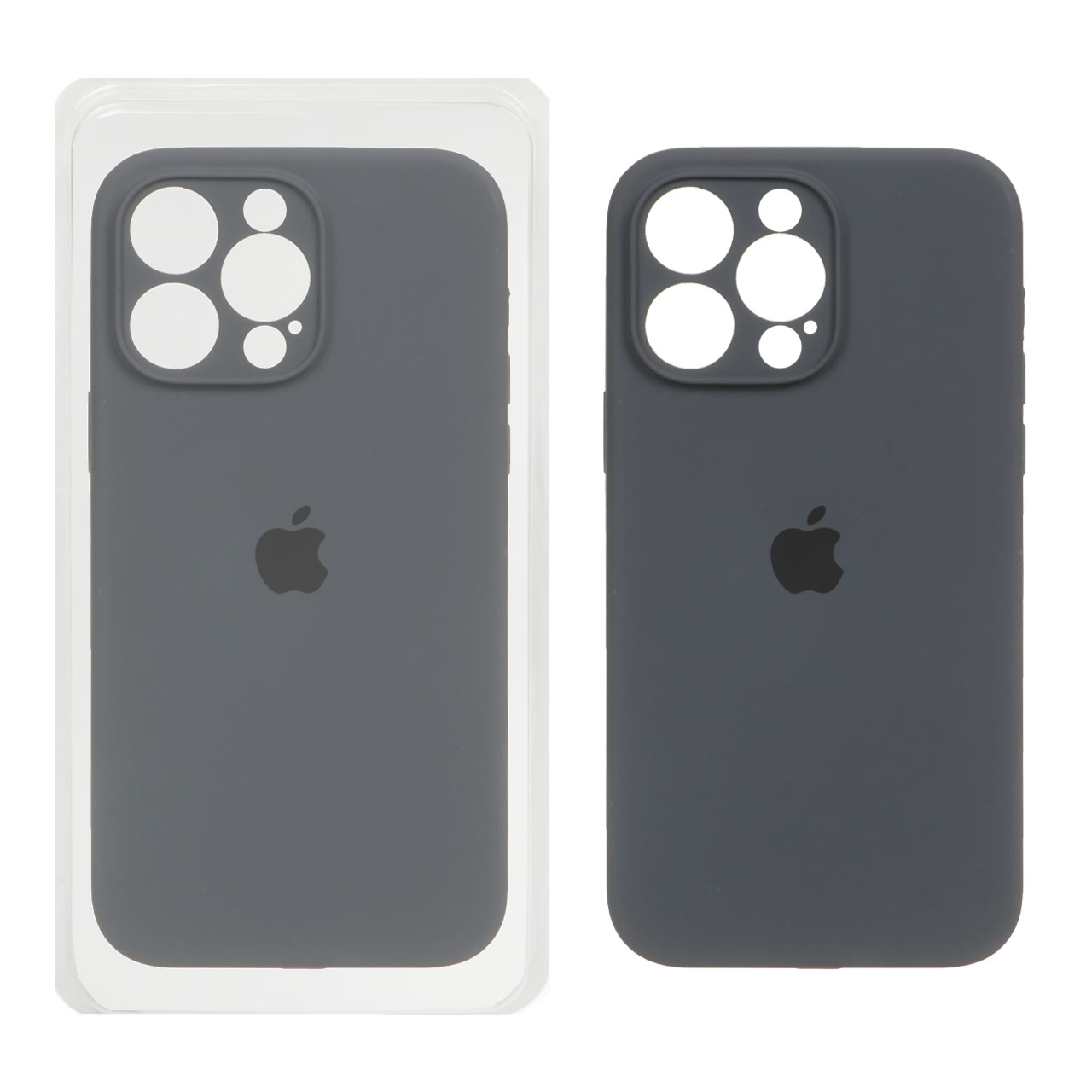 قاب سیلیکونی پاک کنی محافظ لنزدار اورجینال Apple iPhone 14 Pro Max - خاکستری (پک اصلی)