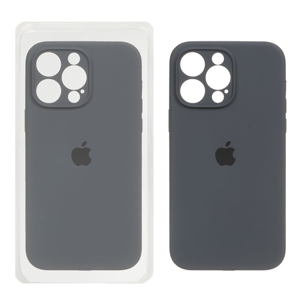 قاب سیلیکونی پاک کنی محافظ لنزدار اورجینال Apple iPhone 14 Pro Max - خاکستری (پک اصلی)