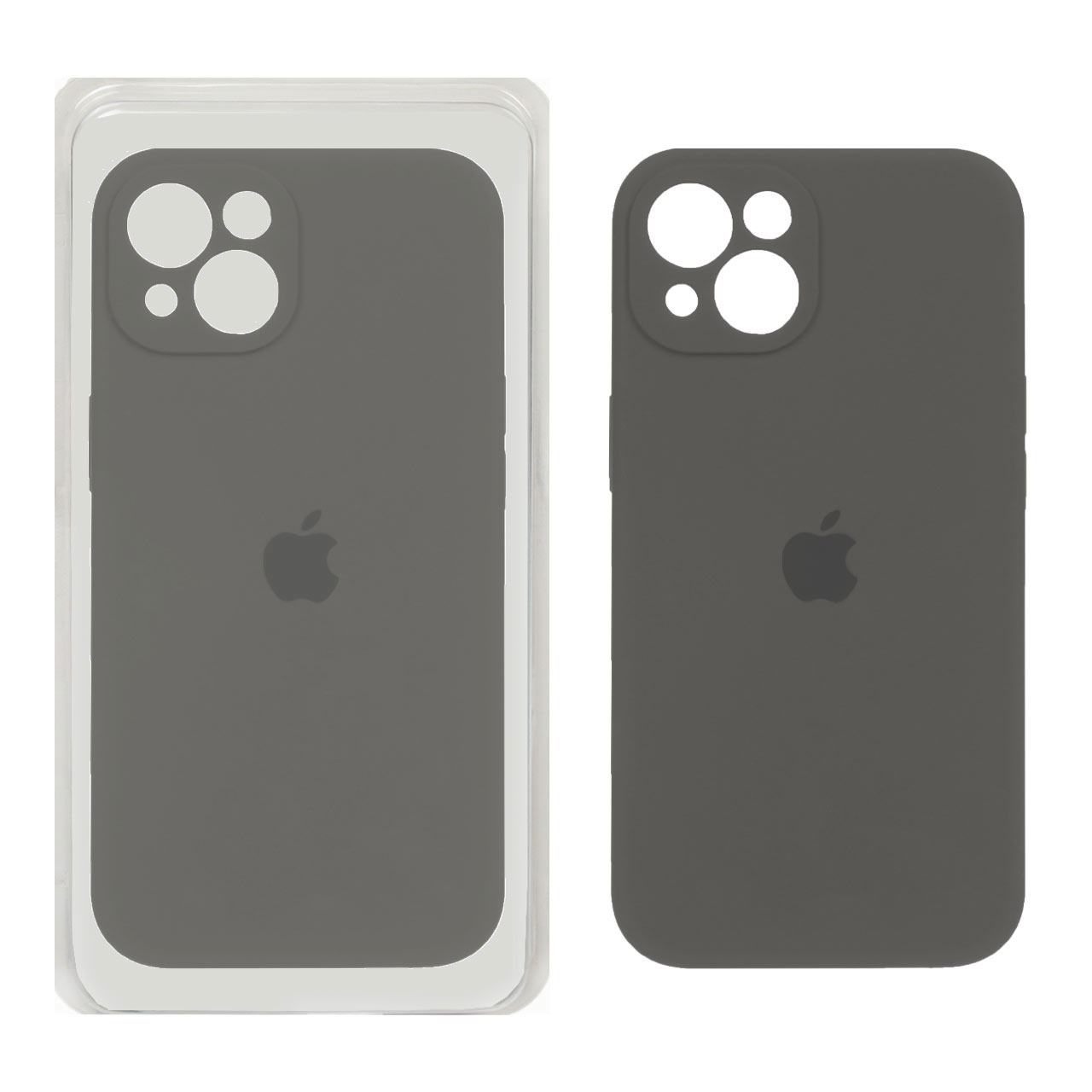 قاب سیلیکونی پاک کنی محافظ لنزدار اورجینال Apple iPhone 13 / iPhone 14 - خاکستری (پک اصلی)
