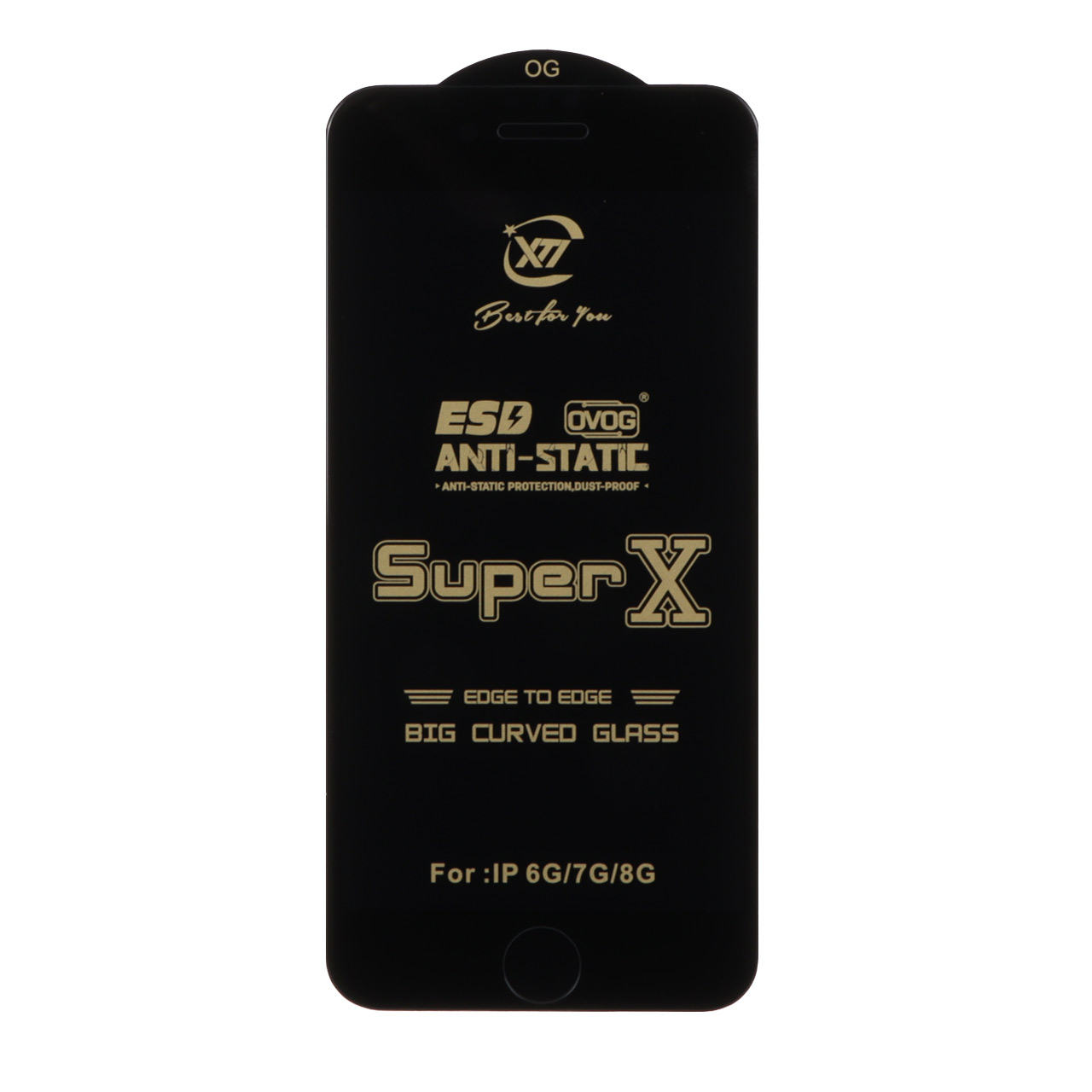 محافظ صفحه نمایش آنتی استاتیک Full Cover Super X مدل iPhone 6 / 6s / 7 / 8 - مشکی