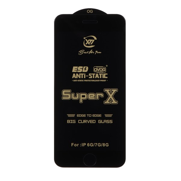 محافظ صفحه نمایش آنتی استاتیک Full Cover Super X مدل iPhone 6 / 6s / 7 / 8 - مشکی