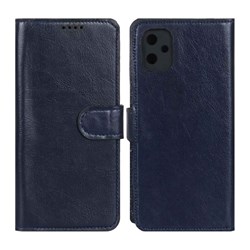 کیف موبایل چرمی مگنتی محافظ لنزدار Samsung Galaxy A05 - سرمه ای