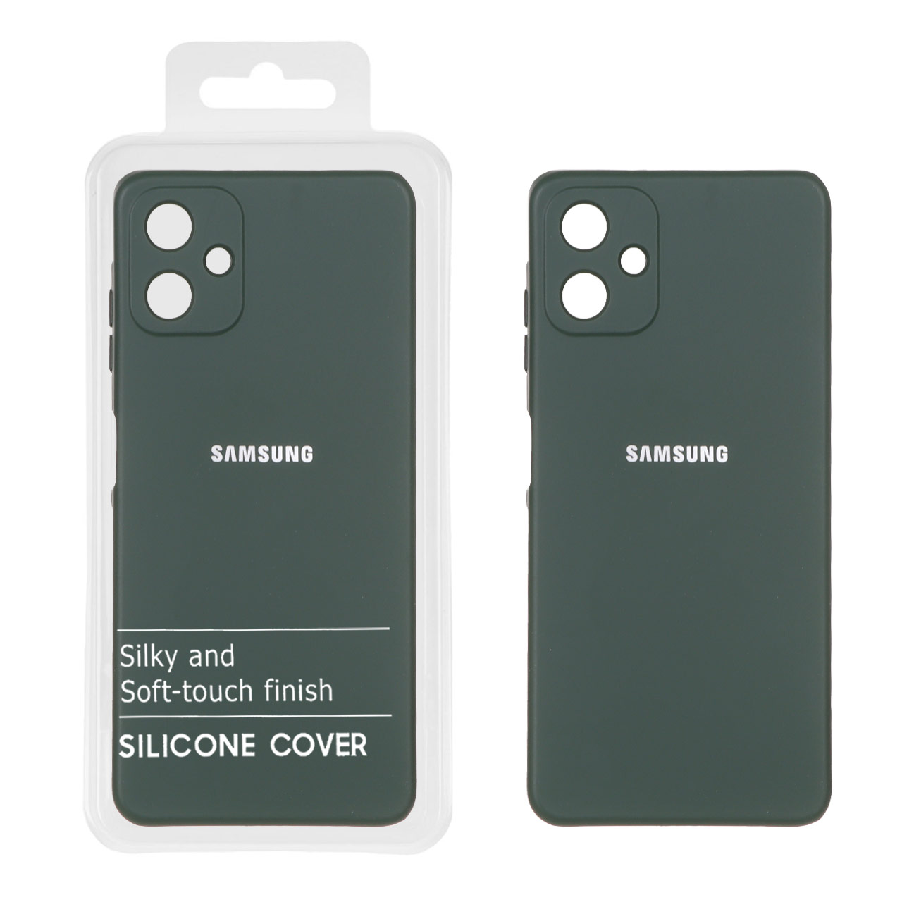 قاب نیو سیلیکون محافظ لنزدار RFF مدل Samsung Galaxy A06 - سبز تیره (پک دار)