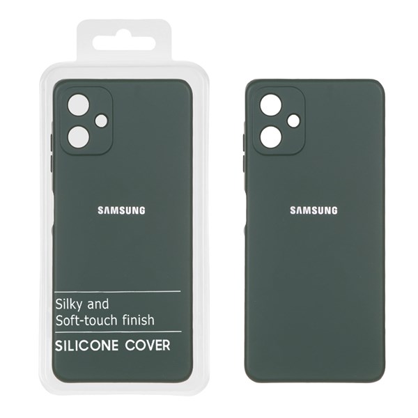 قاب نیو سیلیکون محافظ لنزدار RFF مدل Samsung Galaxy A06 - سبز تیره (پک دار)