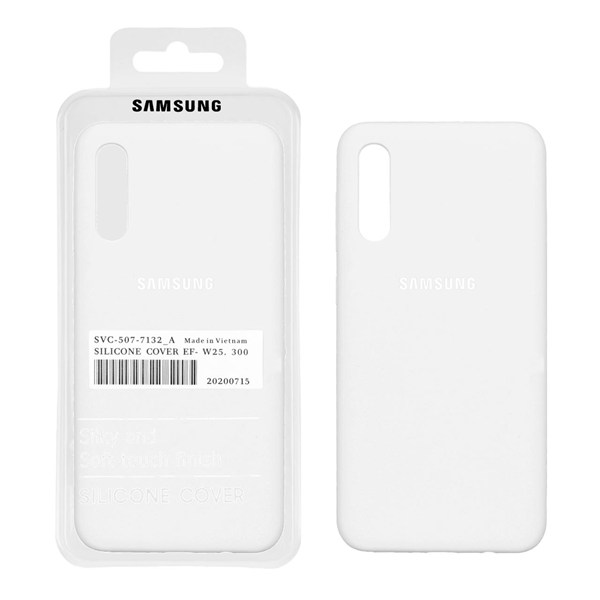 قاب سیلیکونی پاک کنی اورجینال درجه یک Samsung Galaxy A50 / A50s / A30s - سفید (پک دار)