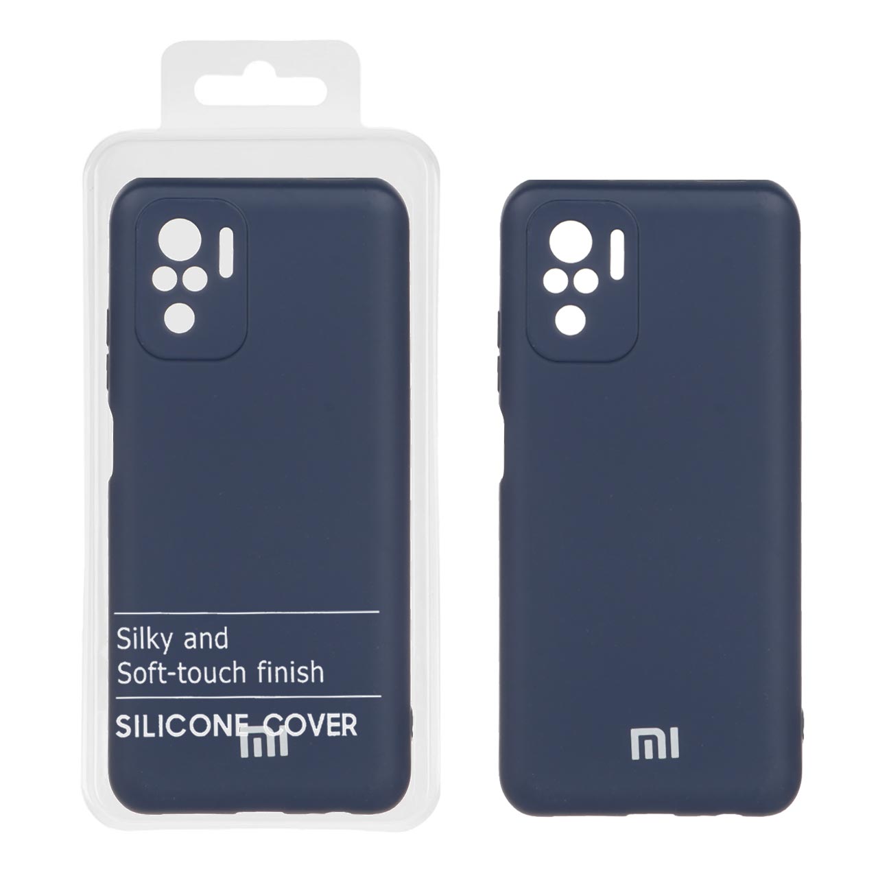قاب نیو سیلیکون محافظ لنزدار RFF مدل Xiaomi Redmi Note 10 4G / Redmi Note 10S / Poco M5S - سرمه ای (پک دار)