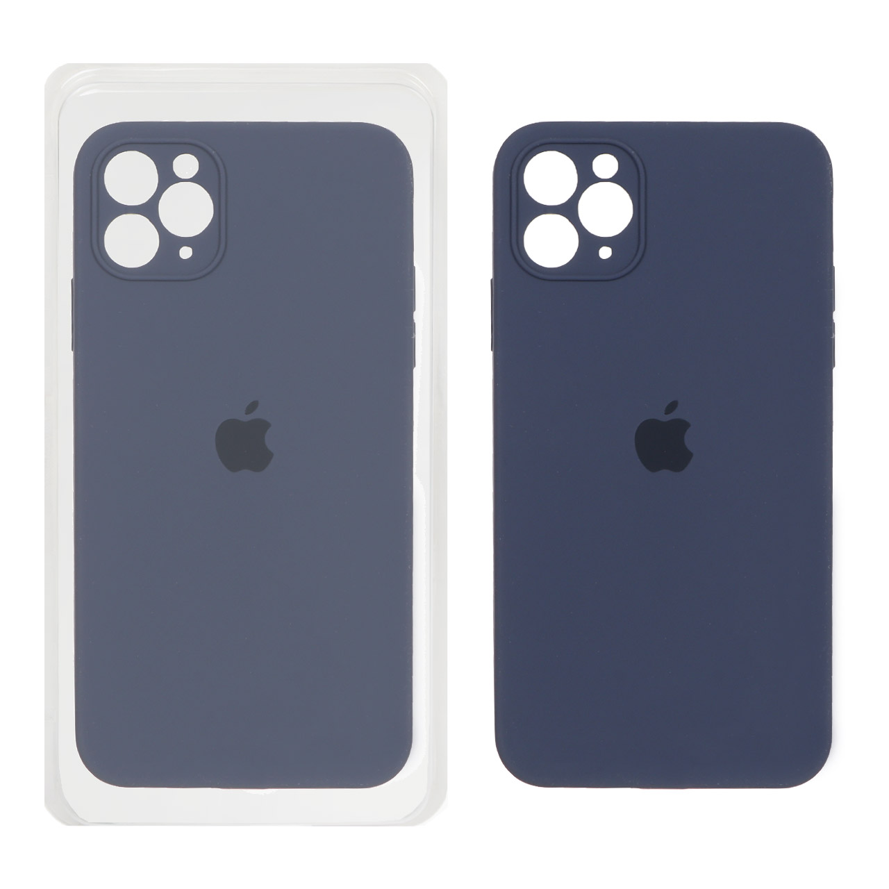 قاب سیلیکونی پاک کنی محافظ لنزدار اورجینال Apple iPhone 11 Pro Max - سرمه ای تیره (پک اصلی)
