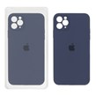 قاب سیلیکونی پاک کنی محافظ لنزدار اورجینال Apple iPhone 11 Pro Max - سرمه ای تیره (پک اصلی)
