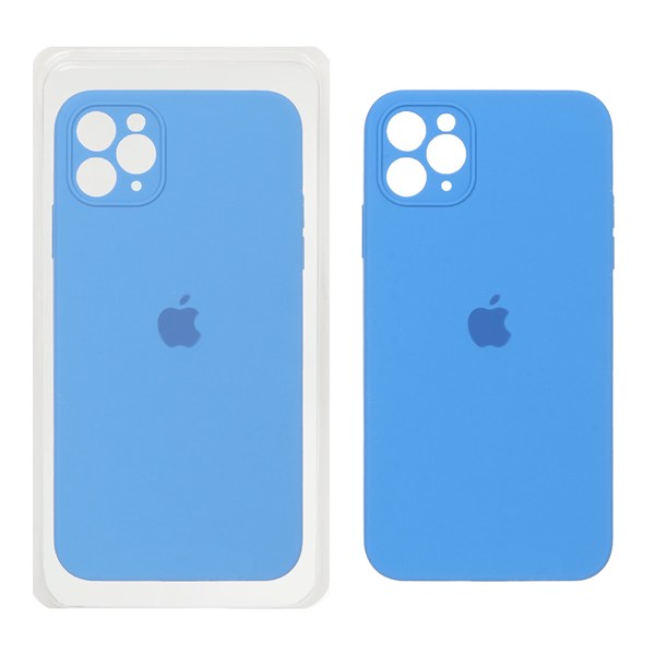 قاب سیلیکونی پاک کنی محافظ لنزدار اورجینال Apple iPhone 11 Pro Max - آبی (پک اصلی)