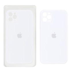 قاب سیلیکونی پاک کنی محافظ لنزدار اورجینال Apple iPhone 11 Pro Max - سفید (پک اصلی)