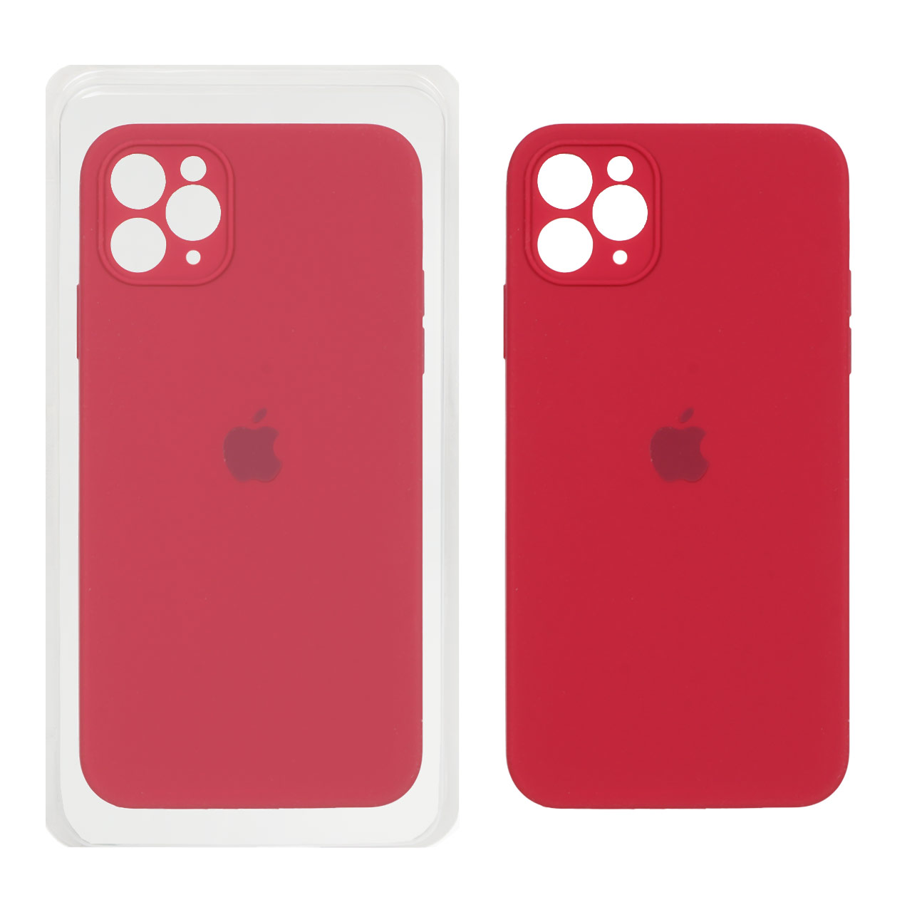 قاب سیلیکونی پاک کنی محافظ لنزدار اورجینال Apple iPhone 11 Pro Max - آلبالویی (پک اصلی)