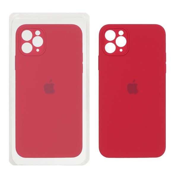 قاب سیلیکونی پاک کنی محافظ لنزدار اورجینال Apple iPhone 11 Pro Max - آلبالویی (پک اصلی)