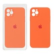 قاب سیلیکونی پاک کنی محافظ لنزدار اورجینال Apple iPhone 11 Pro Max - نارنجی (پک اصلی)