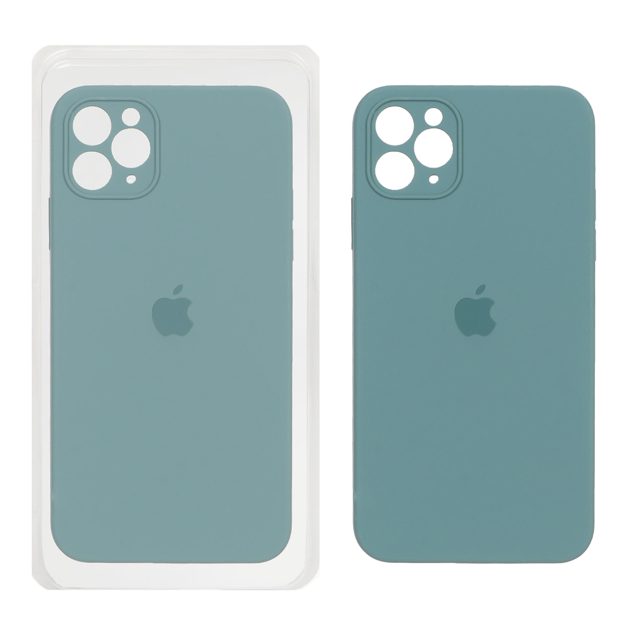 قاب سیلیکونی پاک کنی محافظ لنزدار اورجینال Apple iPhone 11 Pro Max - سبز دریایی (پک اصلی)
