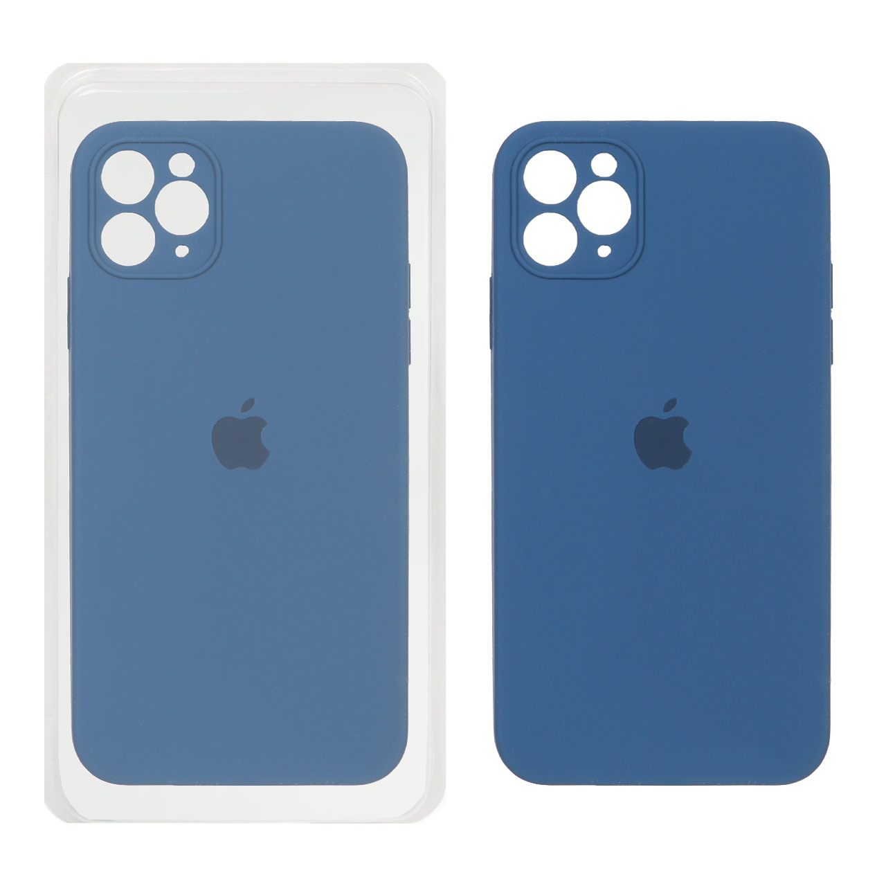 قاب سیلیکونی پاک کنی محافظ لنزدار اورجینال Apple iPhone 11 Pro Max - آبی اقیانوسی (پک اصلی)