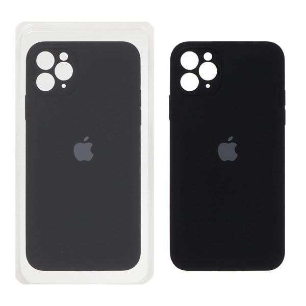 قاب سیلیکونی پاک کنی محافظ لنزدار اورجینال Apple iPhone 11 Pro Max - مشکی (پک اصلی)