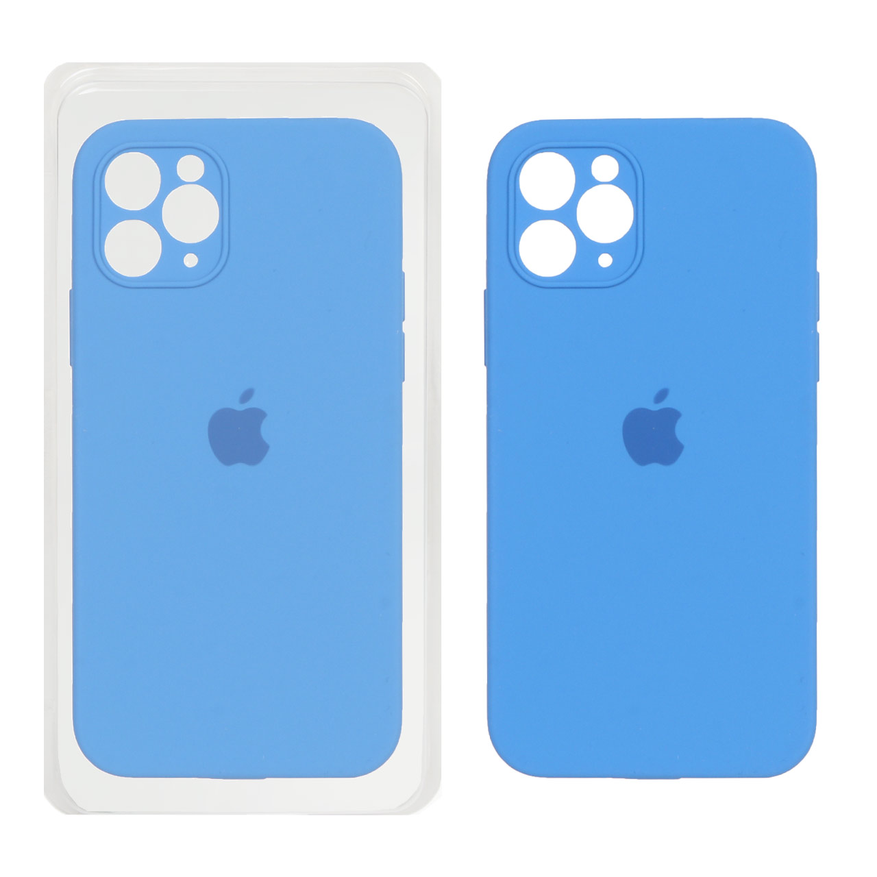 قاب سیلیکونی پاک کنی محافظ لنزدار اورجینال Apple iPhone 11 Pro - آبی (پک اصلی)