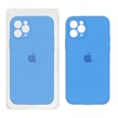 قاب سیلیکونی پاک کنی محافظ لنزدار اورجینال Apple iPhone 11 Pro - آبی (پک اصلی)