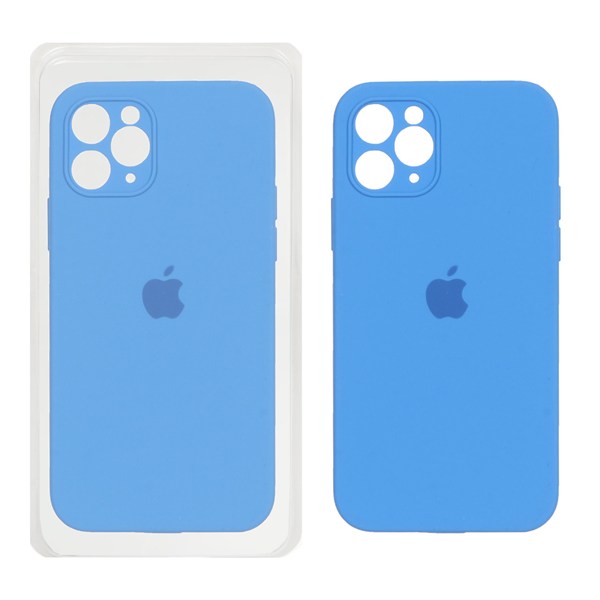 قاب سیلیکونی پاک کنی محافظ لنزدار اورجینال Apple iPhone 11 Pro - آبی (پک اصلی)