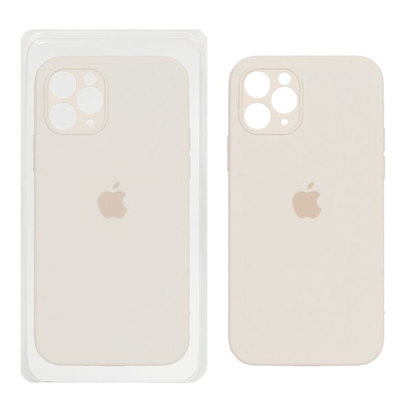 قاب سیلیکونی پاک کنی محافظ لنزدار اورجینال Apple iPhone 11 Pro - کرم (پک اصلی)