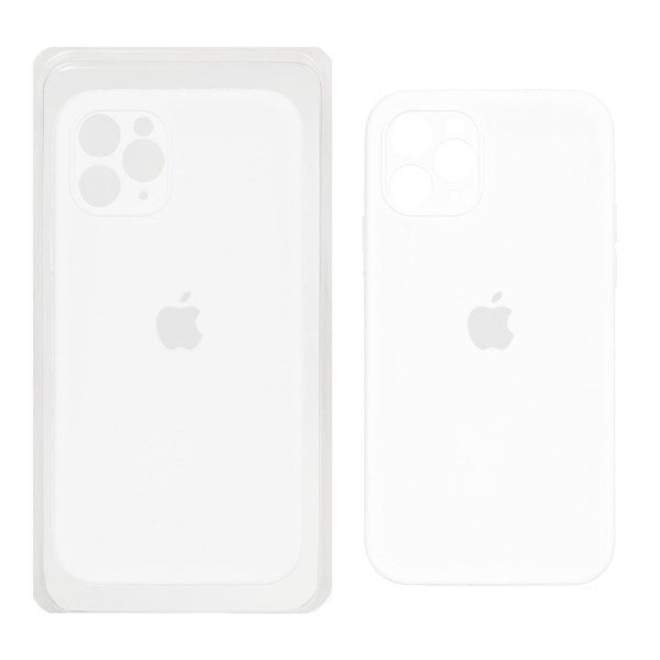 قاب سیلیکونی پاک کنی محافظ لنزدار اورجینال Apple iPhone 11 Pro - سفید (پک اصلی)