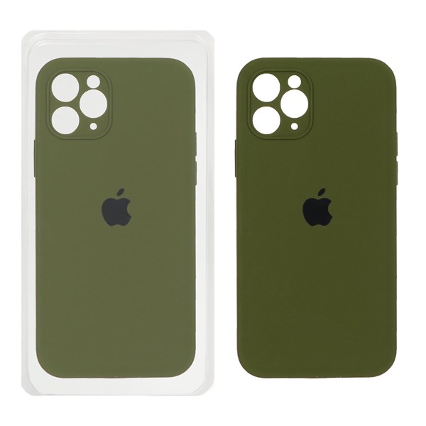 قاب سیلیکونی پاک کنی محافظ لنزدار اورجینال Apple iPhone 11 Pro - سبز (پک اصلی)