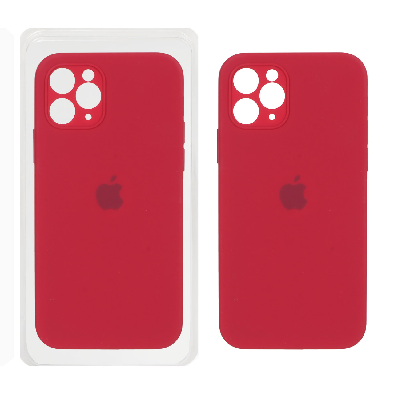 قاب سیلیکونی پاک کنی محافظ لنزدار اورجینال Apple iPhone 11 Pro - آلبالویی (پک اصلی)