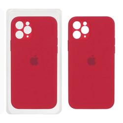 قاب سیلیکونی پاک کنی محافظ لنزدار اورجینال Apple iPhone 11 Pro - آلبالویی (پک اصلی)
