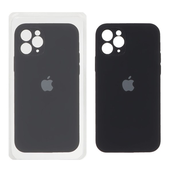 قاب سیلیکونی پاک کنی محافظ لنزدار اورجینال Apple iPhone 11 Pro - مشکی (پک اصلی)