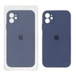 قاب سیلیکونی پاک کنی محافظ لنزدار اورجینال Apple iPhone 11 - سرمه ای تیره (پک اصلی)