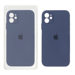 قاب سیلیکونی پاک کنی محافظ لنزدار اورجینال Apple iPhone 11 - سرمه ای تیره (پک اصلی)