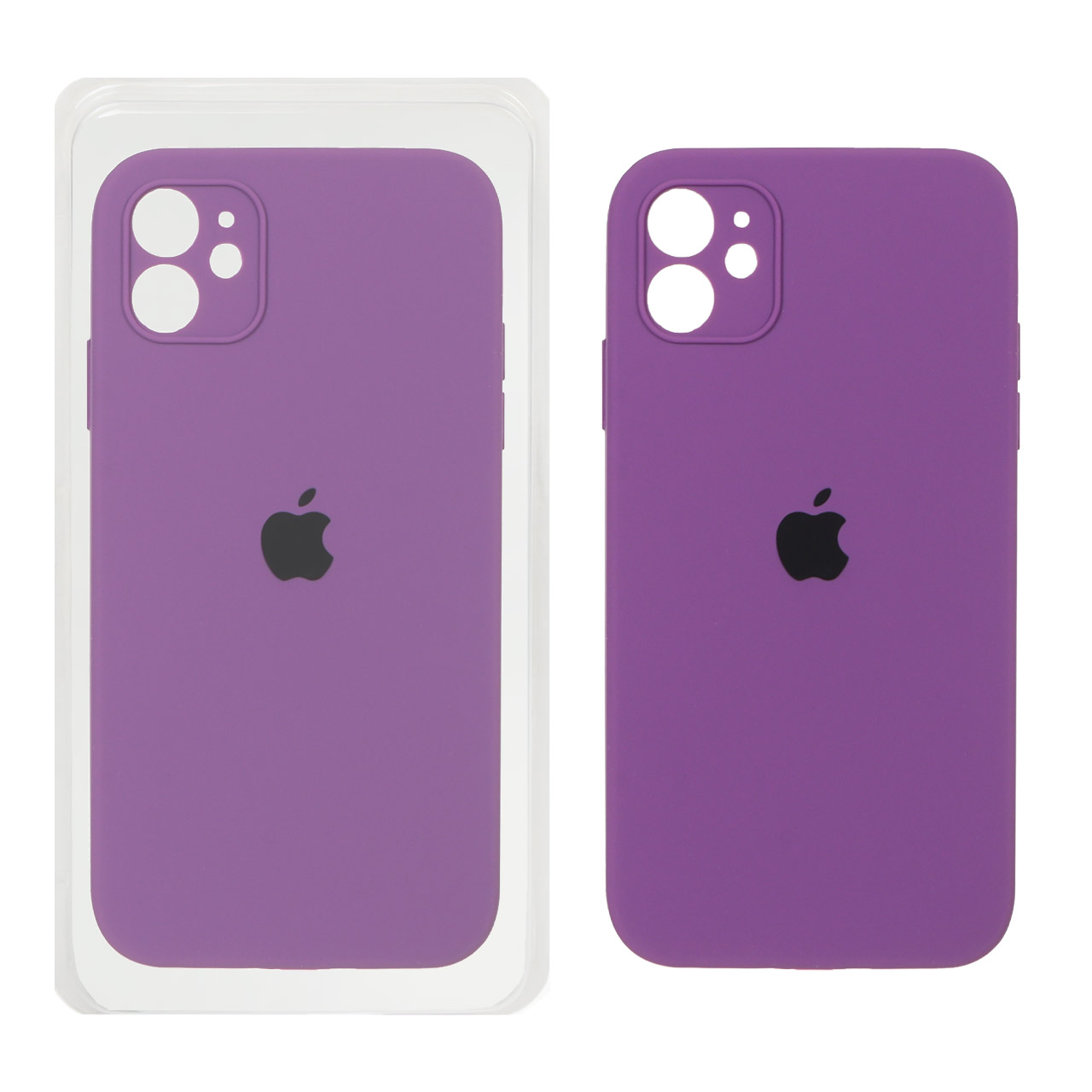 قاب سیلیکونی پاک کنی محافظ لنزدار اورجینال Apple iPhone 11 - ارغوانی (پک اصلی)