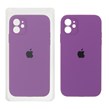 قاب سیلیکونی پاک کنی محافظ لنزدار اورجینال Apple iPhone 11 - ارغوانی (پک اصلی)