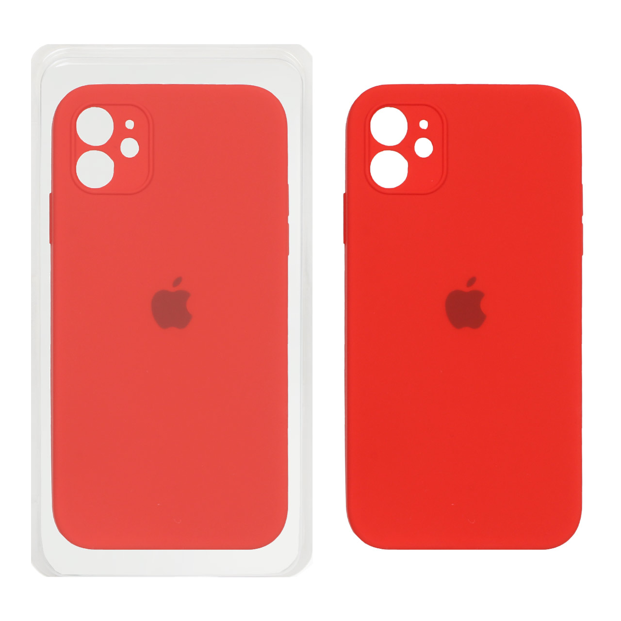 قاب سیلیکونی پاک کنی محافظ لنزدار اورجینال Apple iPhone 11 - قرمز (پک اصلی)