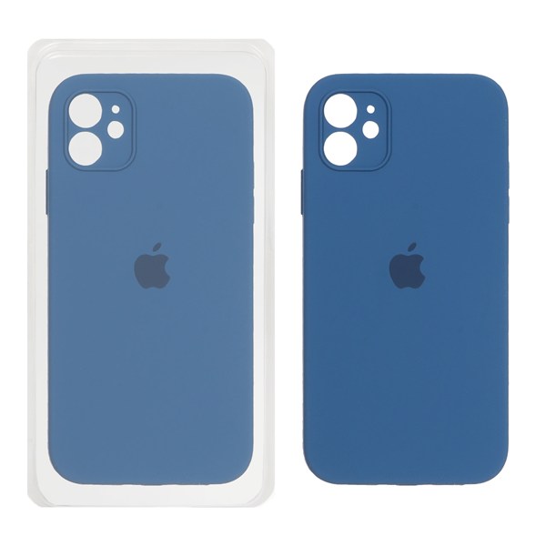 قاب سیلیکونی پاک کنی محافظ لنزدار اورجینال Apple iPhone 11 - آبی اقیانوسی (پک اصلی)