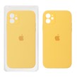 قاب سیلیکونی پاک کنی محافظ لنزدار اورجینال Apple iPhone 11 - زرد روشن (پک اصلی)