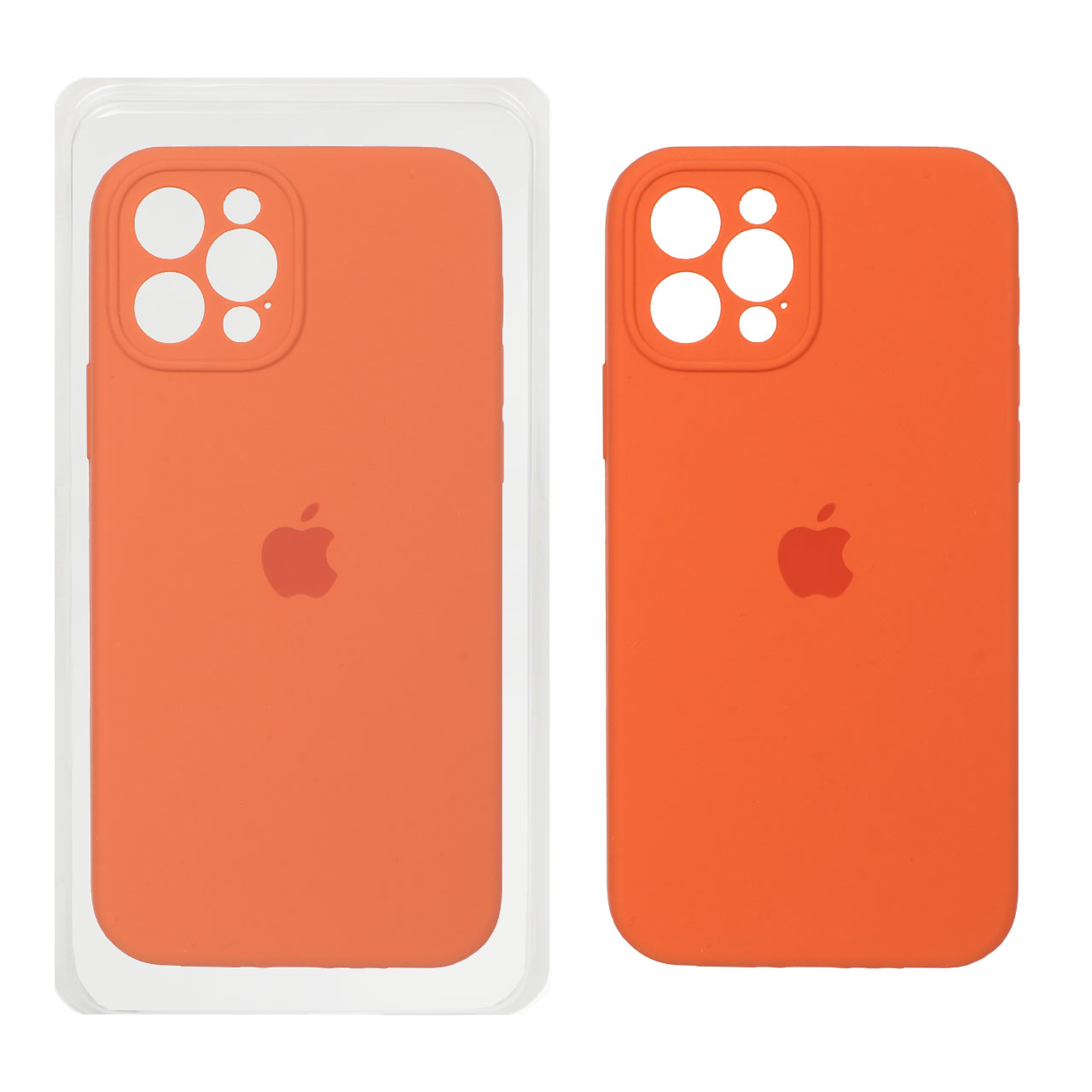 قاب سیلیکونی پاک کنی محافظ لنزدار اورجینال Apple iPhone 12 Pro - نارنجی (پک اصلی)