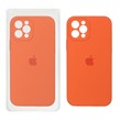 قاب سیلیکونی پاک کنی محافظ لنزدار اورجینال Apple iPhone 12 Pro - نارنجی (پک اصلی)