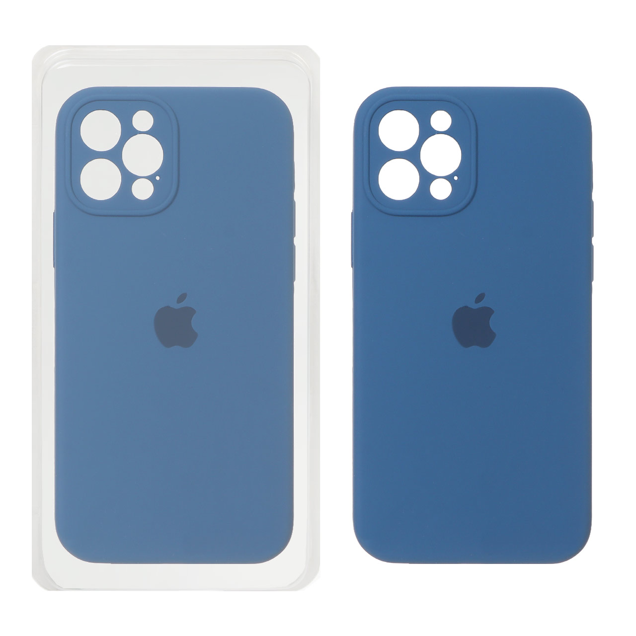 قاب سیلیکونی پاک کنی محافظ لنزدار اورجینال Apple iPhone 12 Pro - آبی اقیانوسی (پک اصلی)
