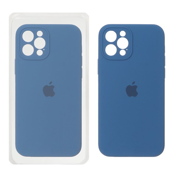 قاب سیلیکونی پاک کنی محافظ لنزدار اورجینال Apple iPhone 12 Pro - آبی اقیانوسی (پک اصلی)