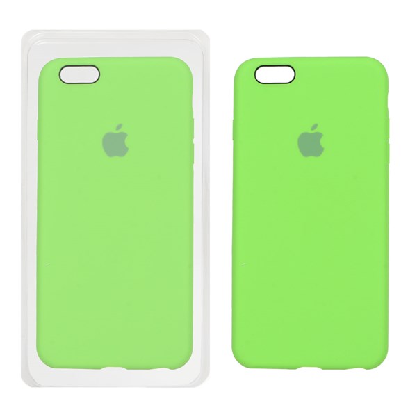 قاب سیلیکونی پاک کنی اورجینال Apple iPhone 6 Plus / iPhone 6s Plus - سبز روشن (پک اصلی)