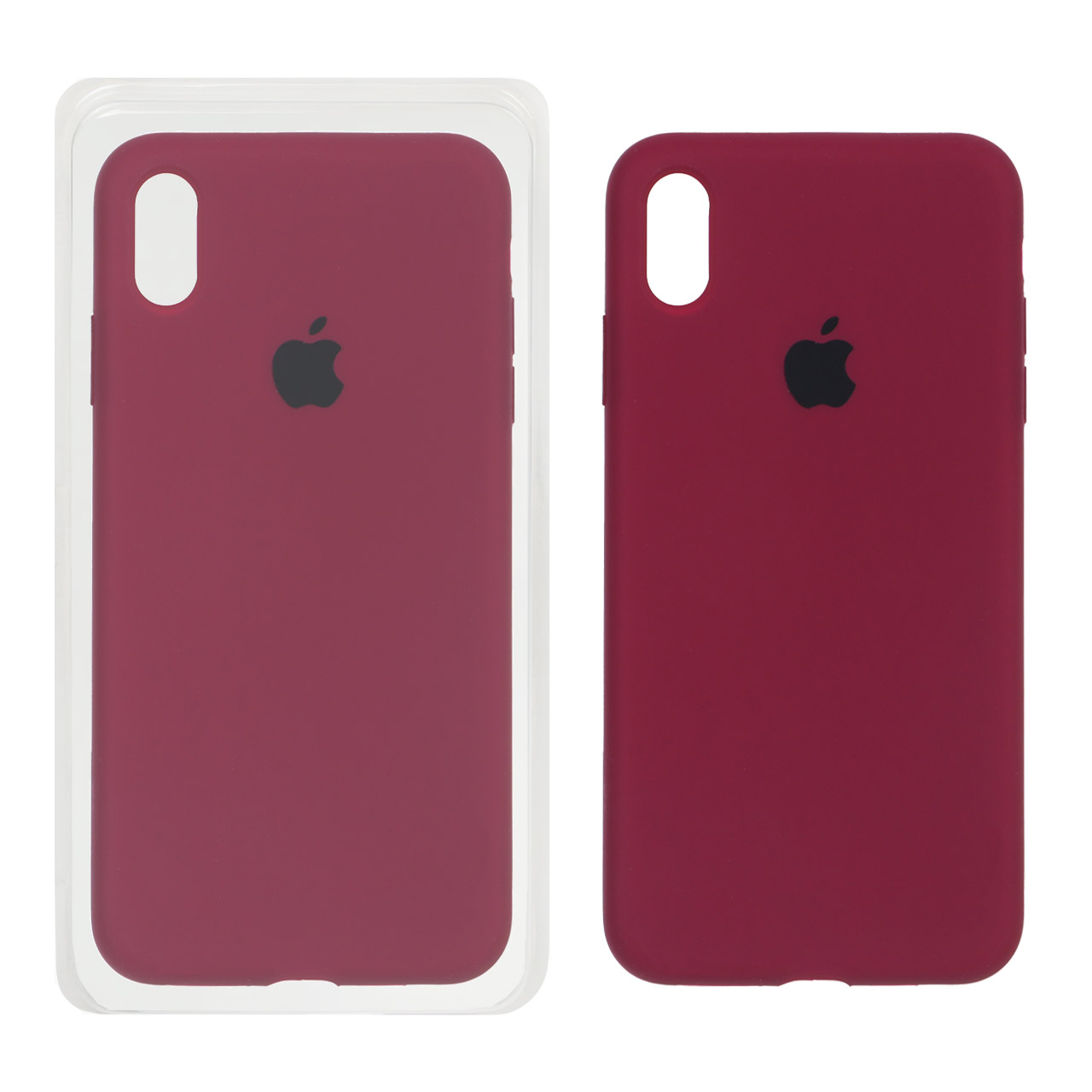قاب سیلیکونی پاک کنی اورجینال Apple iPhone X Max / iPhone XS Max - زرشکی (پک اصلی)