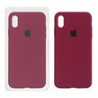 قاب سیلیکونی پاک کنی اورجینال Apple iPhone X Max / iPhone XS Max - زرشکی (پک اصلی)