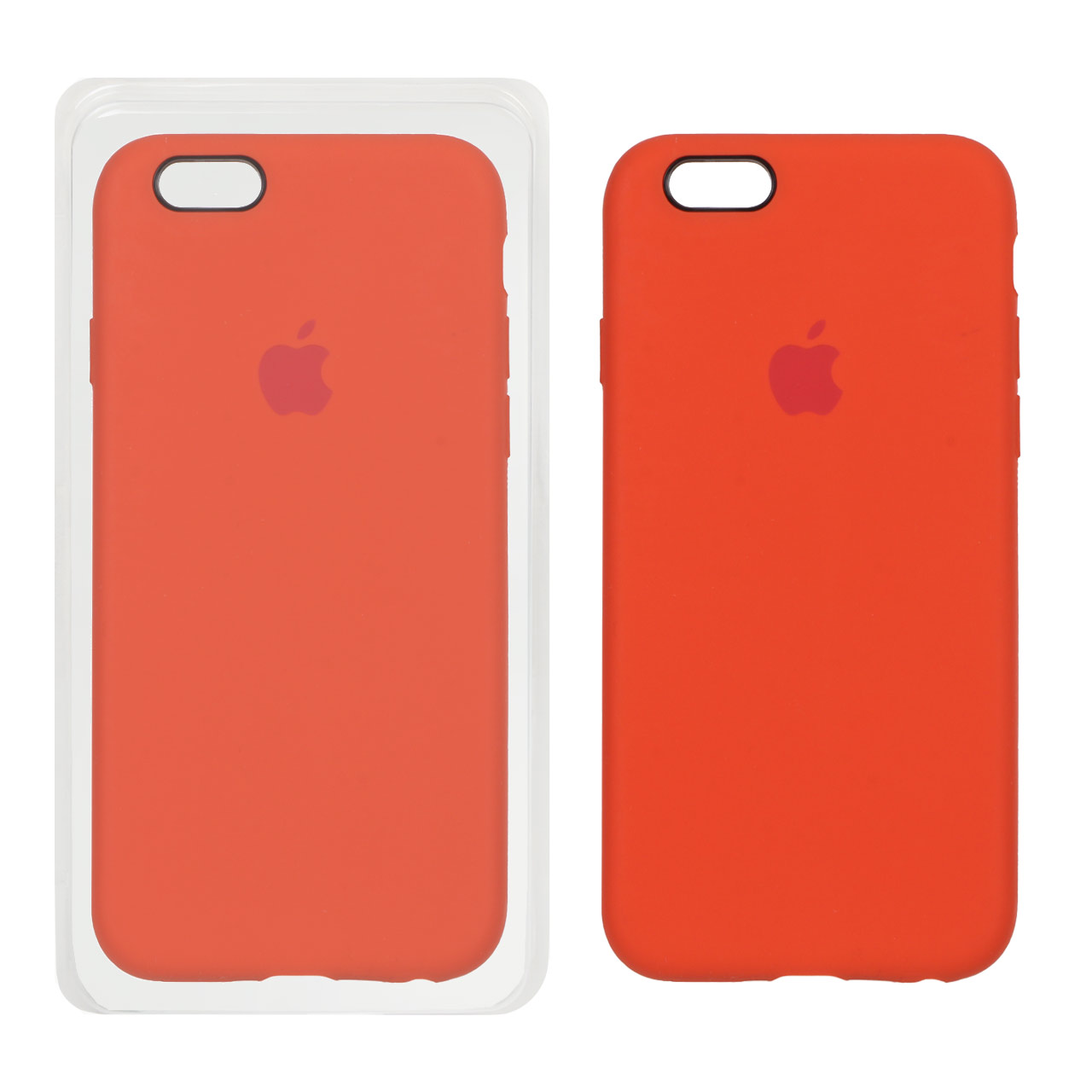 قاب سیلیکونی پاک کنی اورجینال Apple iPhone 6 / iPhone 6s - نارنجی تیره (پک اصلی)