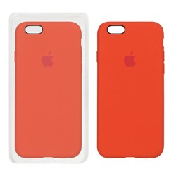 قاب سیلیکونی پاک کنی اورجینال Apple iPhone 6 / iPhone 6s - نارنجی تیره (پک اصلی)