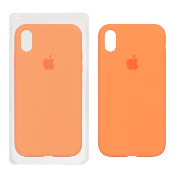 قاب سیلیکونی پاک کنی اورجینال Apple iPhone XR - نارنجی (پک اصلی)