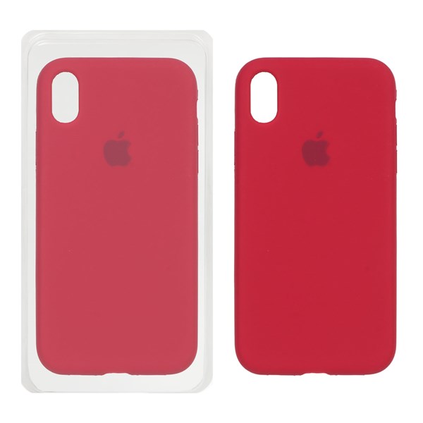 قاب سیلیکونی پاک کنی اورجینال Apple iPhone XR - آلبالویی (پک اصلی)